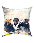 Cojín personalizado para 3 mascotas "Oakland Doggos"