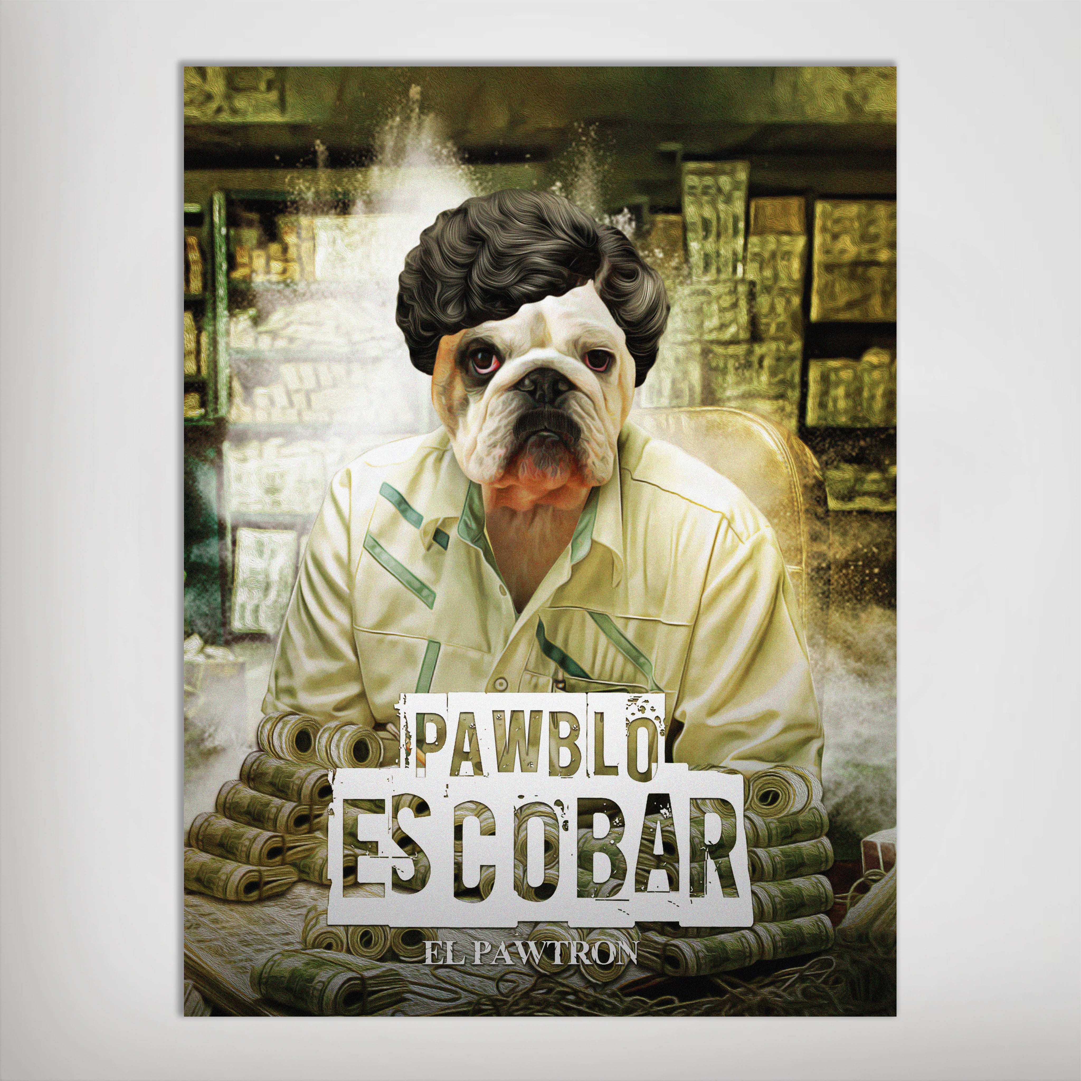 Mini retrato de mascota personalizado &#39;Pawblo Escobar&#39;