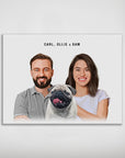 Mini retrato personalizado de humanos y mascotas