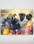 Mini retrato personalizado de dos mascotas de 'Pittsburgh Doggos'