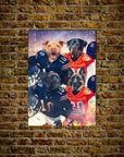 'Chicago Doggos' Personalized 4 Pet Poster