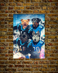 'Carolina Doggos' Personalized 4 Pet Poster