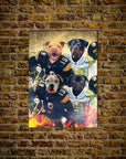 Póster Personalizado para 4 mascotas 'Pittsburgh Doggos'