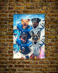 Póster personalizado para 4 mascotas "Detroit Doggos"