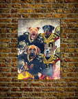 Póster Personalizado para 4 mascotas 'New Orleans Doggos'