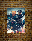 Póster Personalizado para 4 mascotas 'Philadelphia Doggos'