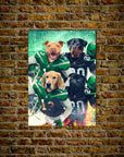 Póster personalizado para 4 mascotas 'New York Jet-Doggos'