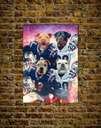 Póster Personalizado para 4 mascotas 'New England Doggos'