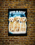 90's Bootleg  (Electric Blue)' Personalized Pet Poster