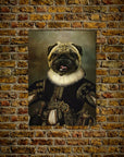 Mini retrato de mascota personalizado 'William Dogspeare'