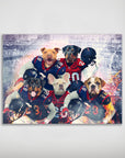 Póster personalizado para 5 mascotas "Houston Doggos"