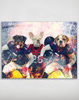 'Houston Doggos' Personalized 3 Pet Poster