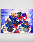 Póster personalizado de 5 mascotas 'Buffalo Doggos'