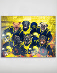 Póster Personalizado para 6 mascotas 'Michigan Doggos'