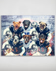 Póster personalizado para 6 mascotas "Dallas Doggos"