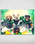 Póster personalizado de 3 mascotas 'New York Jet-Doggos'