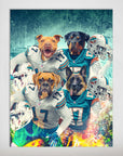 Póster personalizado para 4 mascotas "Miami Doggos"