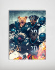 Póster Personalizado para 4 mascotas 'Philadelphia Doggos'