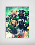 Póster personalizado para 4 mascotas 'New York Jet-Doggos'