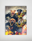 Póster Personalizado para 4 mascotas 'New Orleans Doggos'