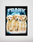 90's Bootleg  (Electric Blue)' Personalized Pet Poster