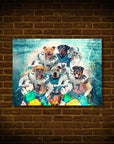 'Miami Doggos' Personalized 5 Pet Poster