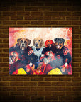 Póster personalizado para 3 mascotas "Cleveland Doggos"