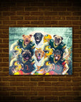 Póster personalizado para 6 mascotas "Green Bay Doggos"