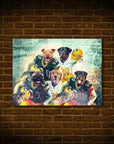 Póster personalizado de 5 mascotas "Green Bay Doggos"