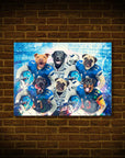 Póster personalizado para 6 mascotas "Detroit Doggos"