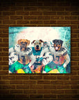 'Miami Doggos' Personalized 3 Pet Poster