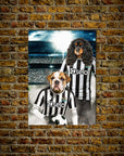 'Newcastle United Doggos Football' Personalized 2 Pet Poster