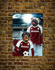 'Aston Villa Doggos Football' Personalized 2 Pet Poster