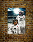 'Fulham Doggos Football' Personalized 2 Pet Poster