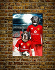 'Manchester Doggos Football' Personalized 2 Pet Poster