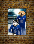 'Chelsea Doggos Football' Personalized 2 Pet Poster
