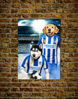 'Brighton Doggos Football' Personalized 2 Pet Poster