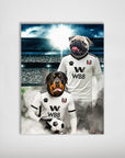 'Fulham Doggos Football' Personalized 2 Pet Poster