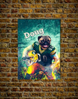 Mini retrato de perro personalizado 'Green Bay Doggos'