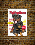 Póster personalizado para 2 mascotas 'Rolling Bone'