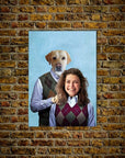 Mini retrato personalizado 'Step Doggo &amp; Human (Female)'