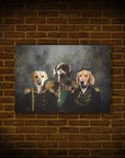 Mini retrato personalizado de tres mascotas 'La Brigada'