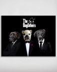 Mini retrato personalizado de tres mascotas de 'The Dogfathers'