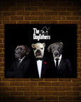 Mini retrato personalizado de tres mascotas de 'The Dogfathers'