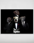 Mini retrato personalizado de 4 mascotas de 'The Dogfathers'