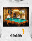 Sudadera con capucha personalizada para 4 mascotas 'The Pool Players'