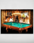 Mini retrato personalizado de 5 mascotas de 'The Pool Players'