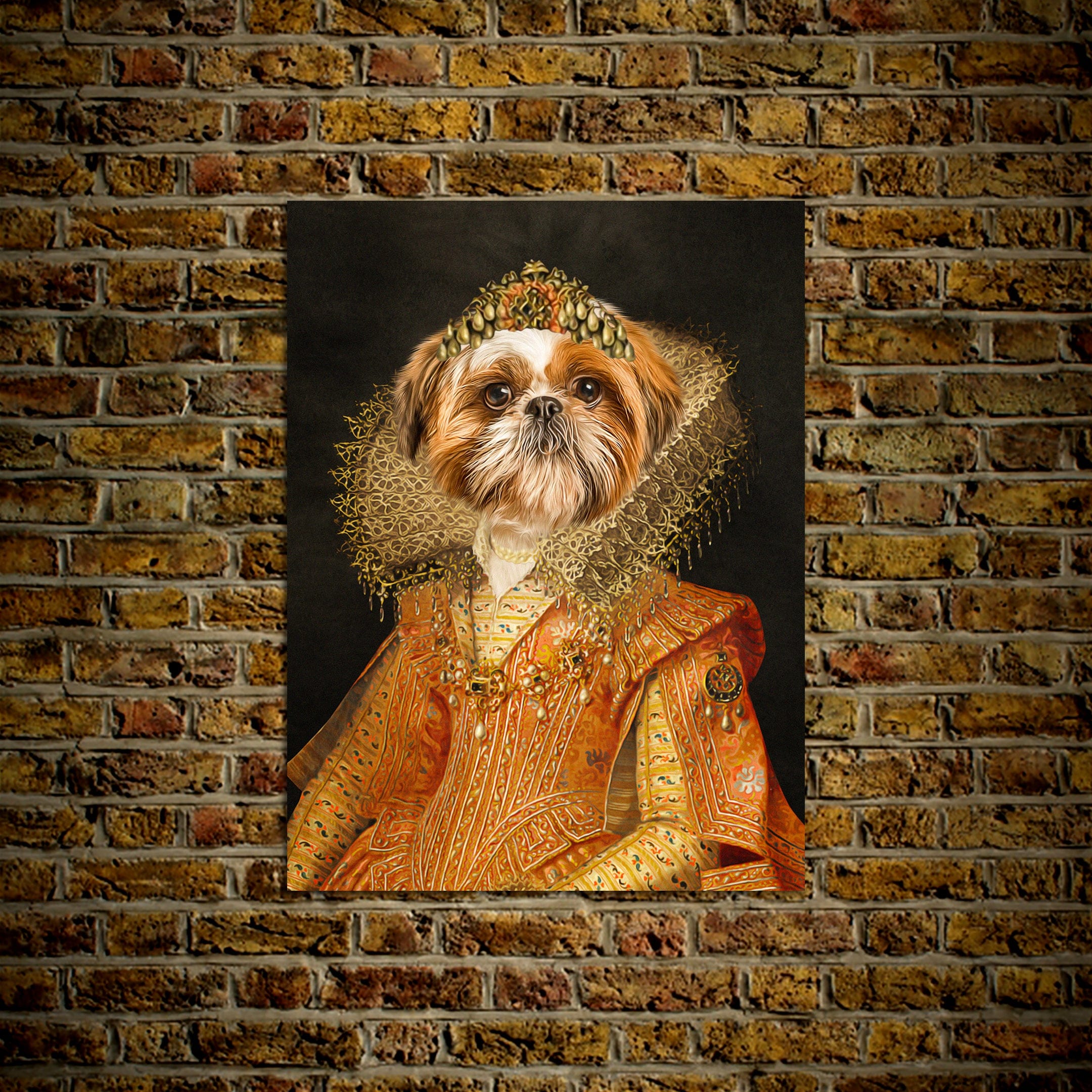 Mini retrato personalizado de mascota &#39;La princesa victoriana&#39;