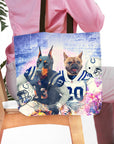 Bolsa de mano personalizada para dos mascotas 'Indianapolis Doggos'