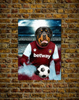 'West Ham United Doggos Football' Personalized Dog Poster